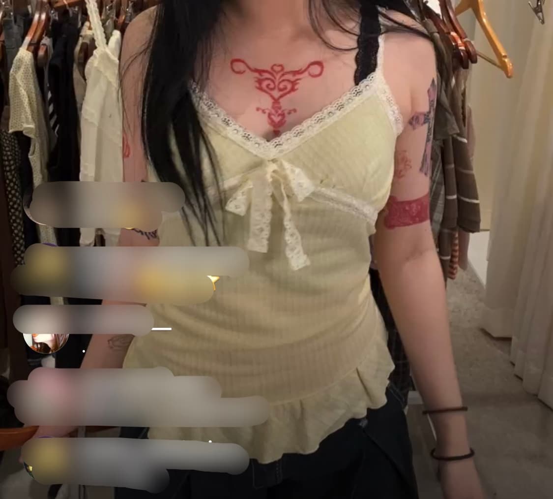 Vintage Ribbon Frill Sleeveless 상품이미지2