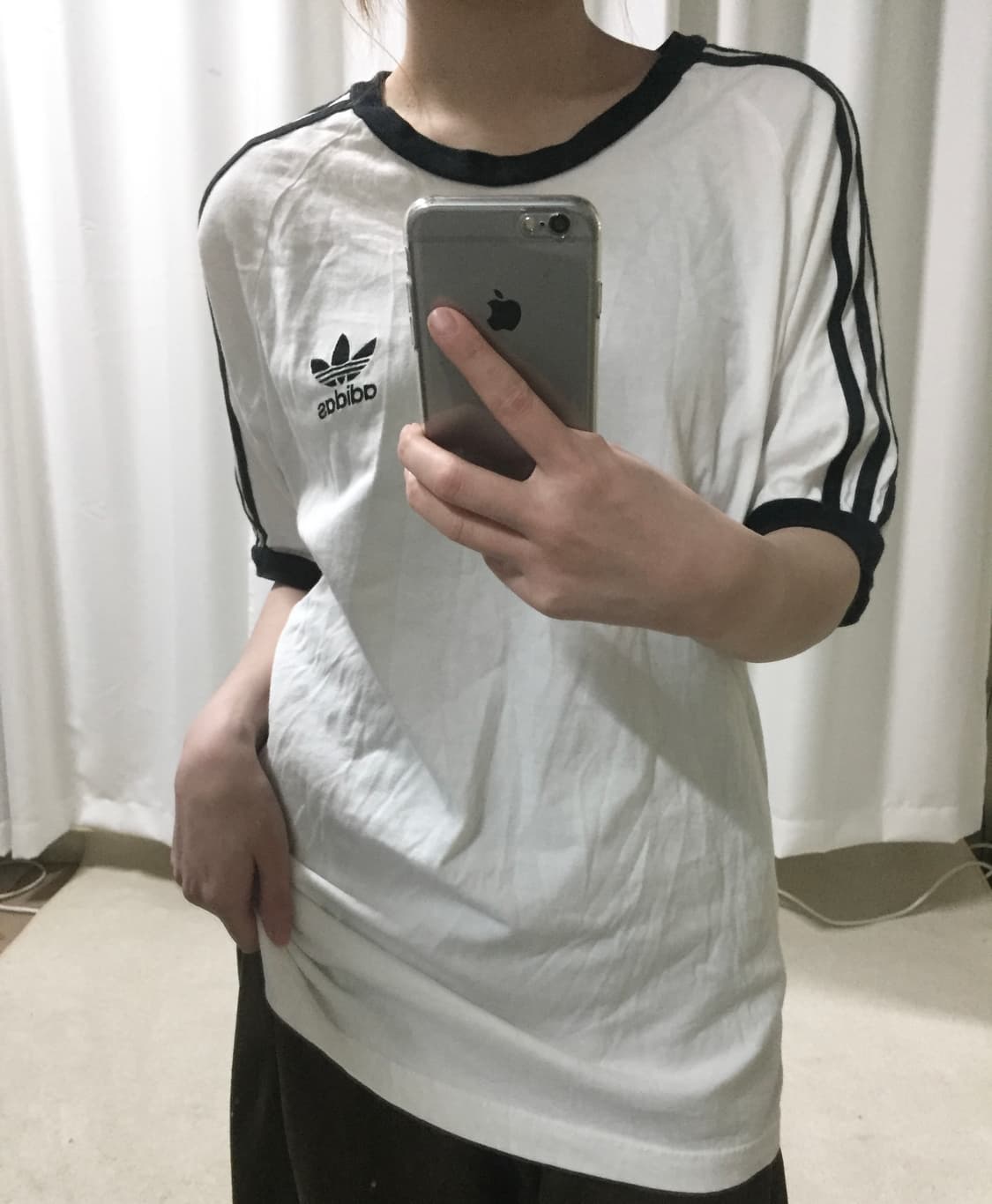 아디다스 흰검 링거 반팔 티 상품이미지1