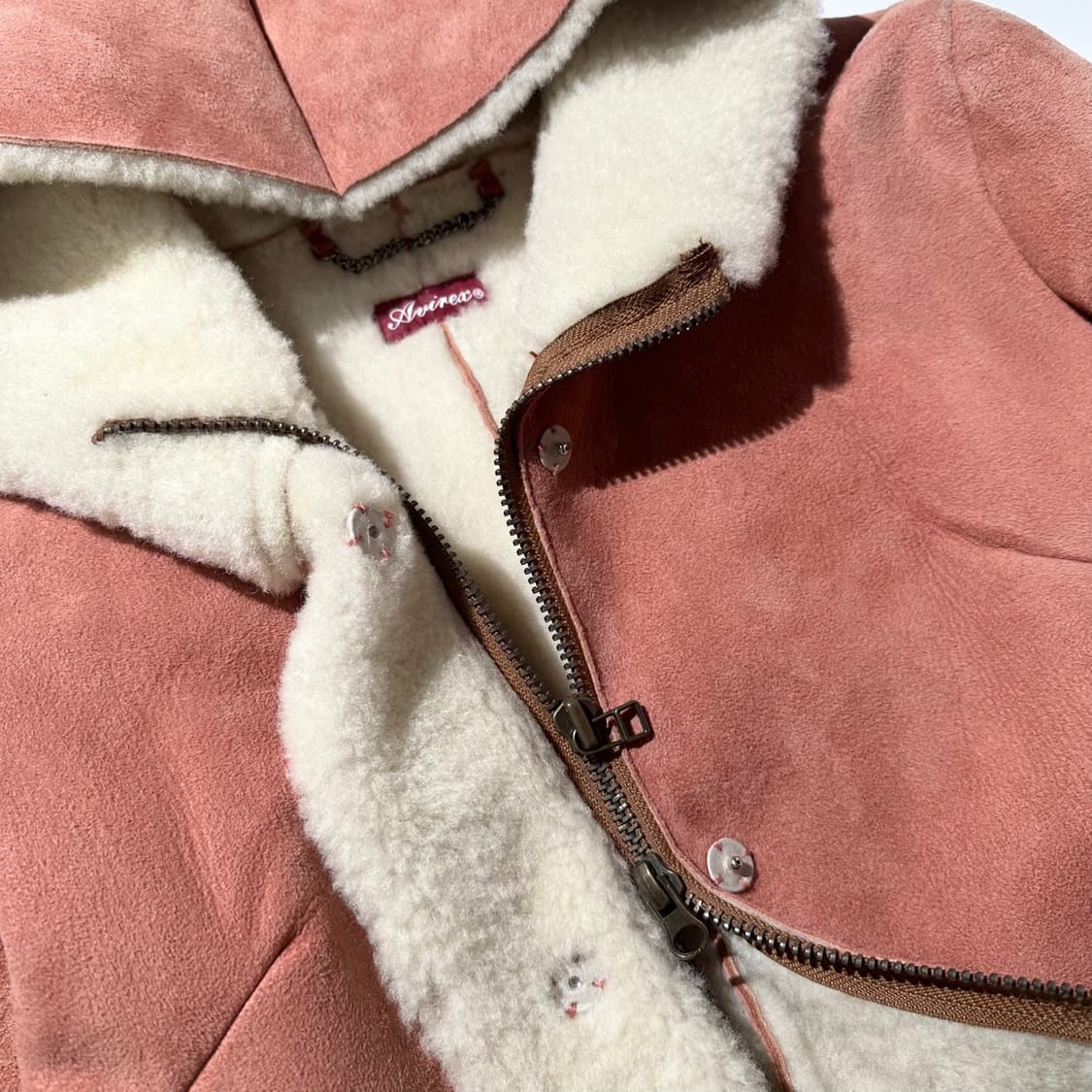 아비렉스 시어링 무스탕 후드 자켓 상품이미지7