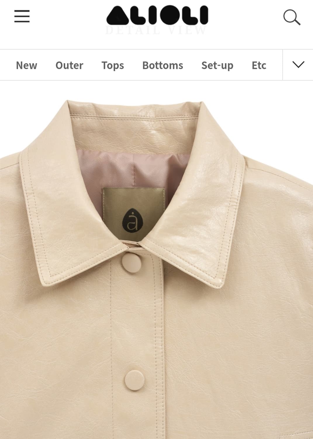 알리올리 레더 자켓 새상품 상품이미지3