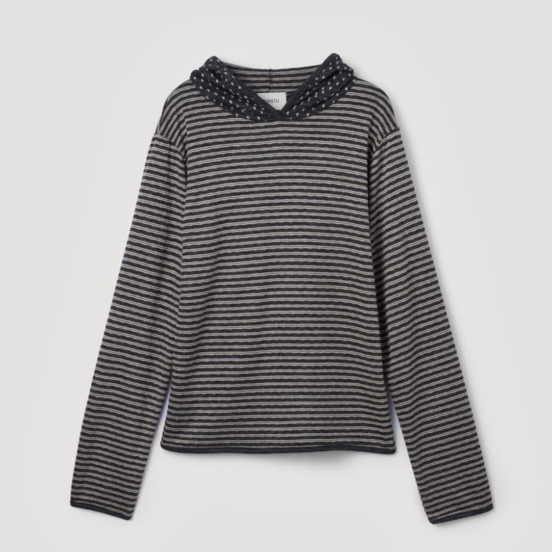 페스토 도트 스트라이프 후디 다크문 pesto stripe dot 상품이미지3