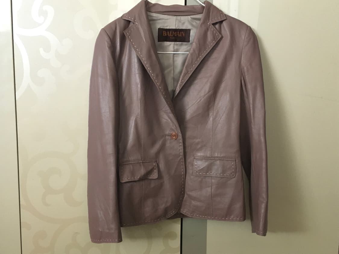 BALMAIN Leather Stitch Jacket 상품이미지1