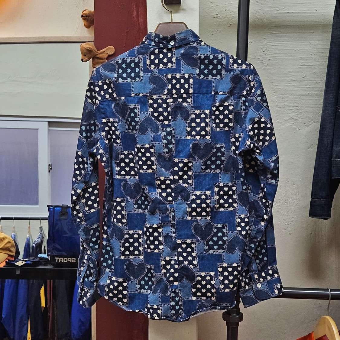 짓먼 브로스 × 오프닝세레모니 하트 패치워크 셔츠 85~90 상품이미지6