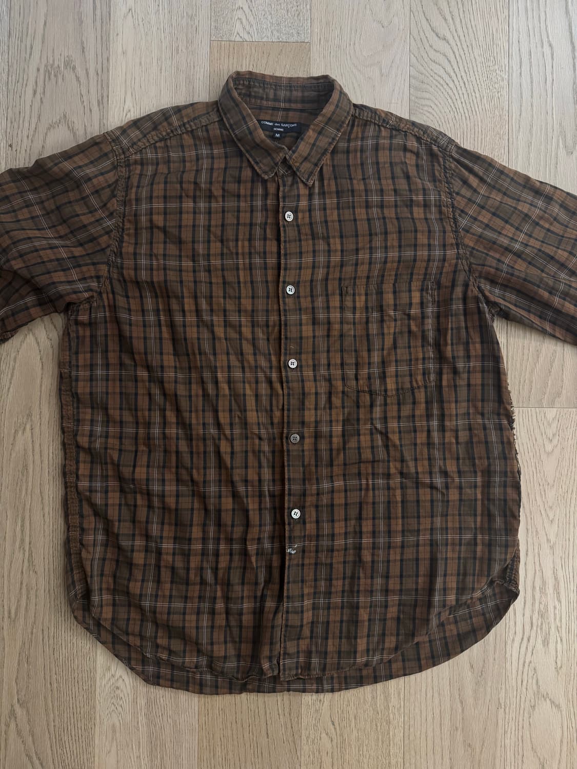 꼼데가르송 옴므 체크 셔츠 상품이미지1