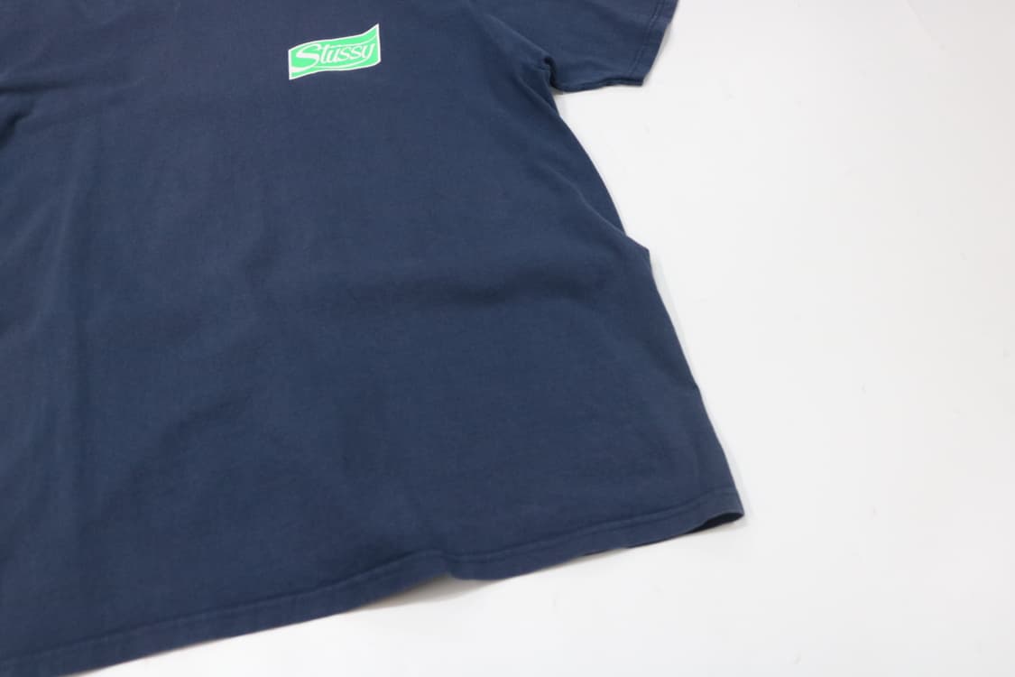 Stussy 스투시 캔 크러쉬 로고 네이비 반팔 티셔츠 (L) 상품이미지9