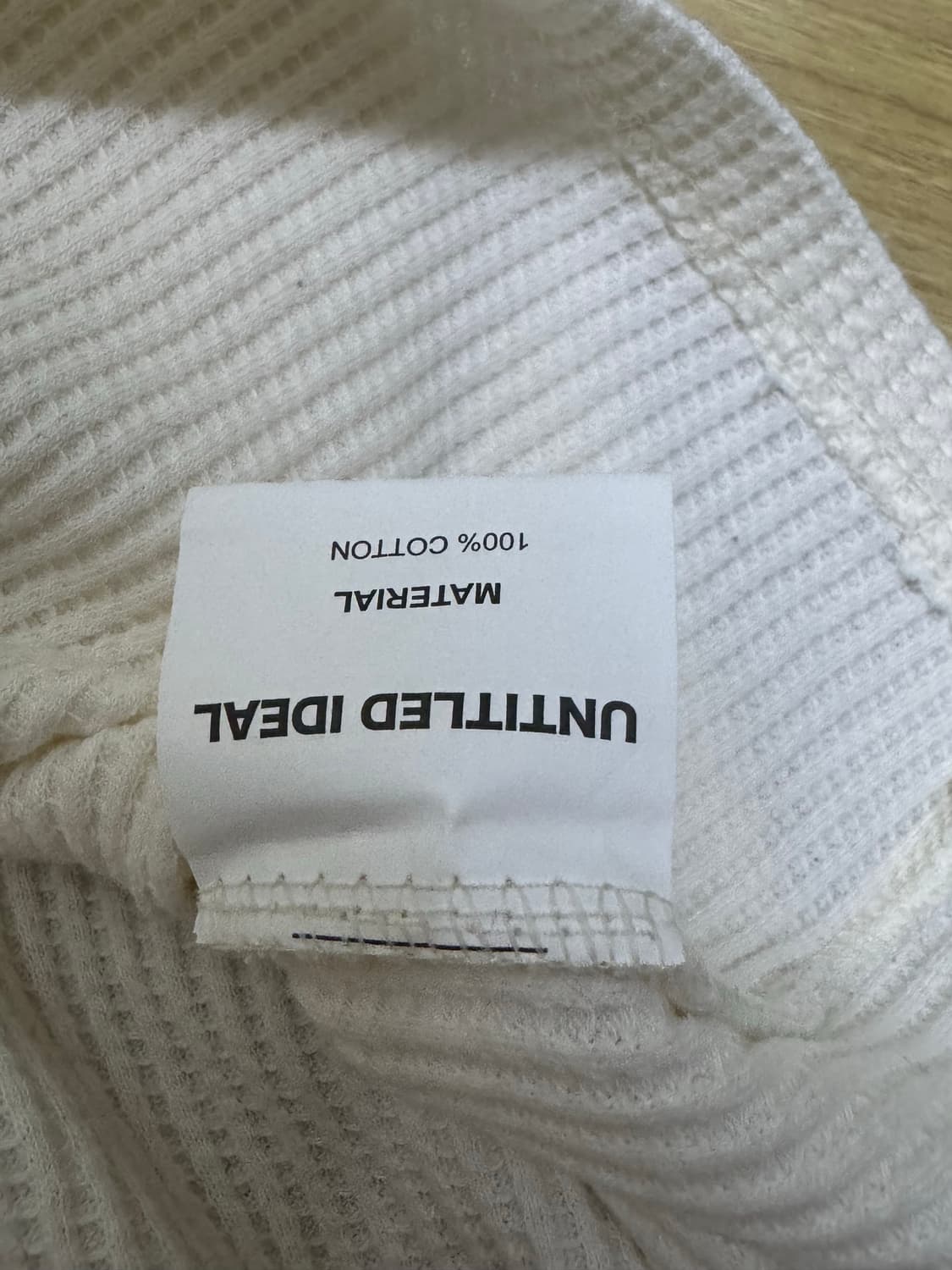 언타이틀드 아이딜 와플 롱슬리브 오프 화이트 상품이미지8