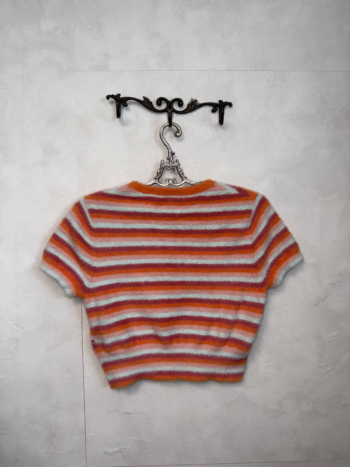Levi’s kitsch coral stripe half fur knit 상품이미지6