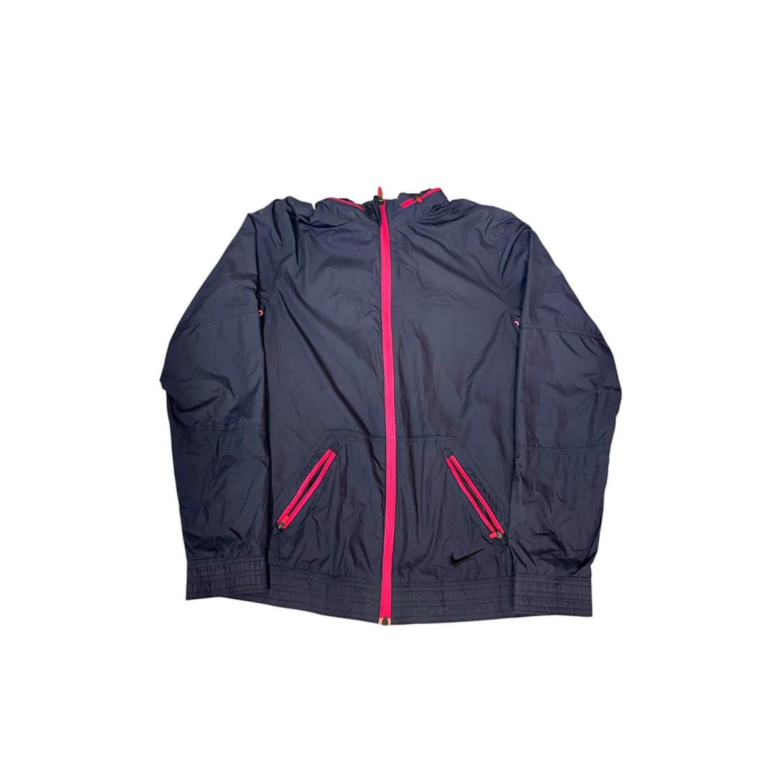 나이키 차콜 핑크 라인 후드 바람막이 자켓 M 상품이미지4