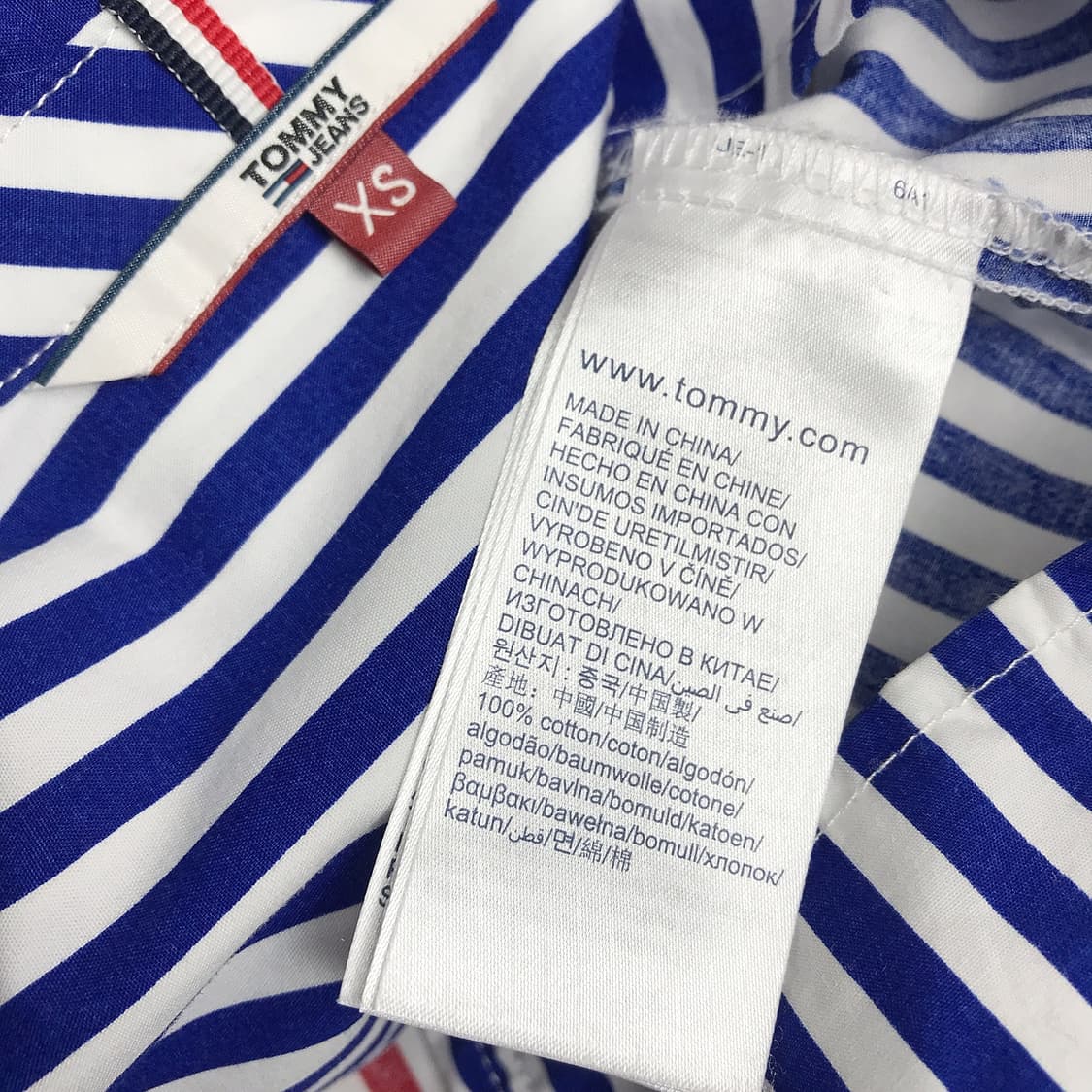 타미힐피거 스트라이프 원피스형 셔츠 여성XS 상품이미지7