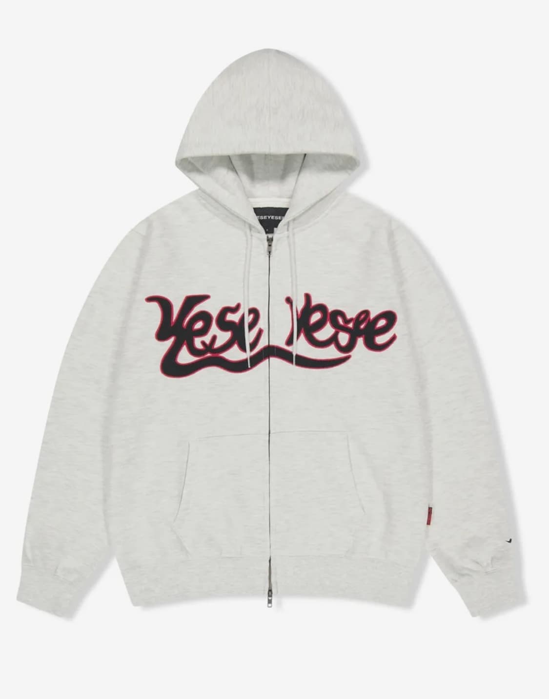 예스아이씨 예스 스네일 로고 집업 후디 라이트 그레이 상품이미지1