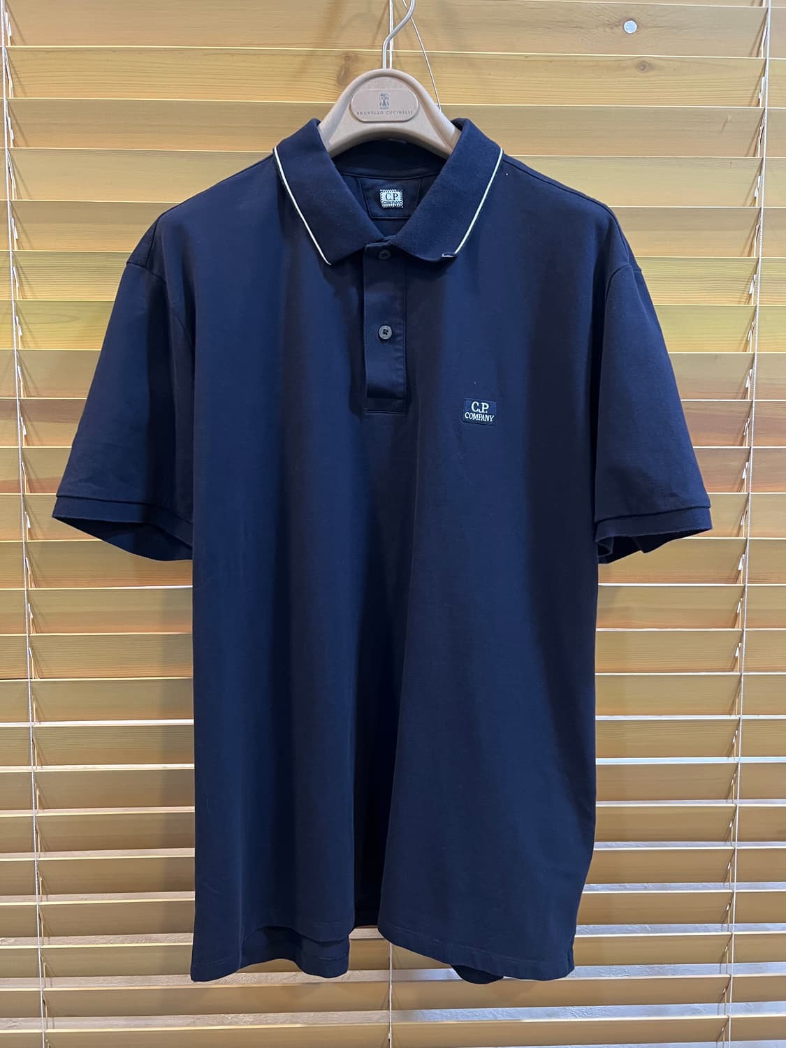 CP컴퍼니 남성 네이비 PK카라반팔티셔츠  상품이미지2