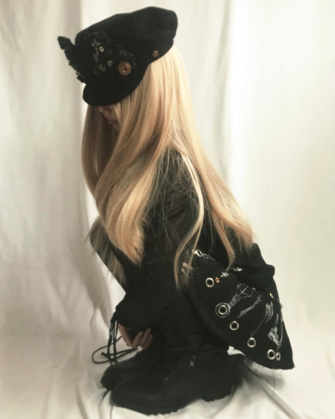 Custom)Weapon tattoo eyelet/charm skirt 상품이미지5