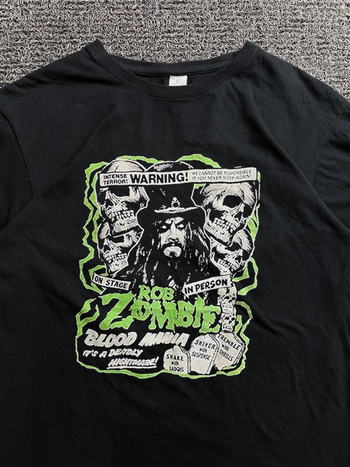 USA 빈티지 롭 좀비 블러드 매니아 락 티셔츠 3658 상품이미지1
