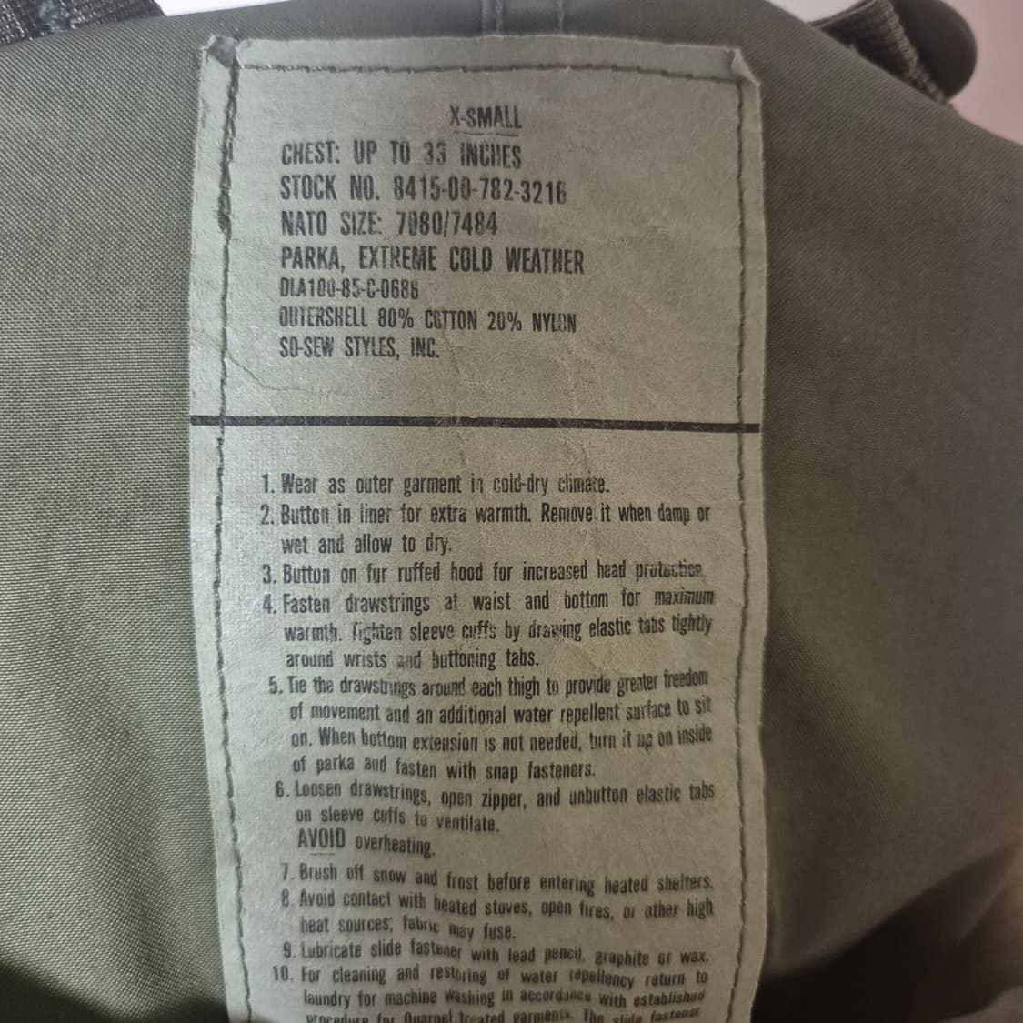 오리지널 M65 피쉬테일 XS 상품이미지3