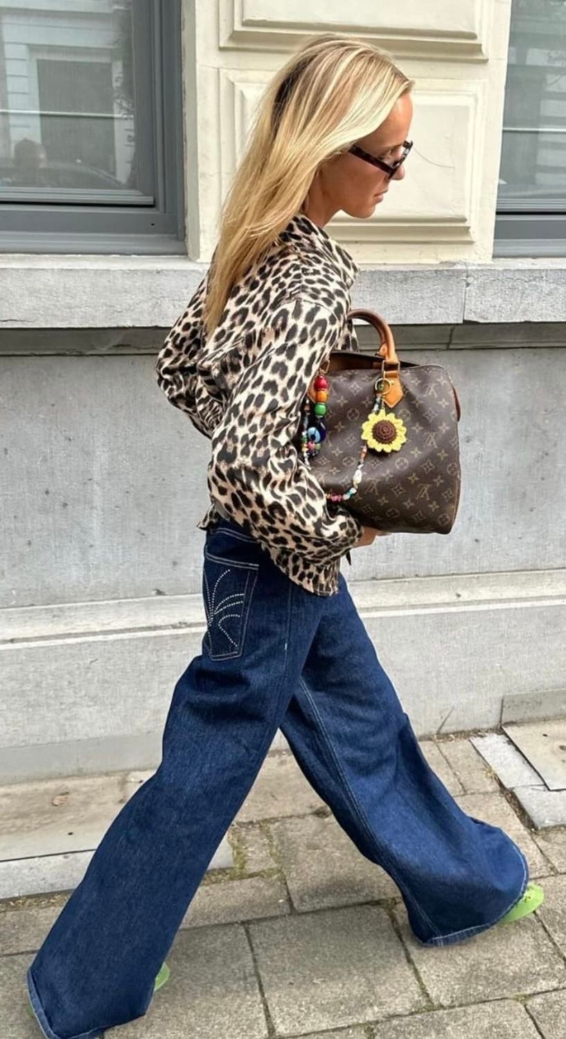 미국빈티지_레오파드 블라우스 호피블라우스 상품이미지7