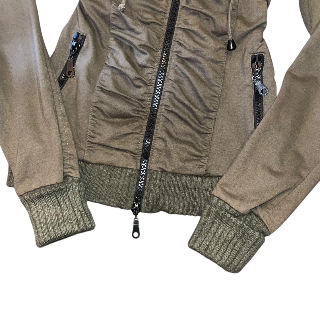 CHU XXX 츄엑스엑스엑스 셔링 아일렛 후드집업 y2k갸루펑크 상품이미지4