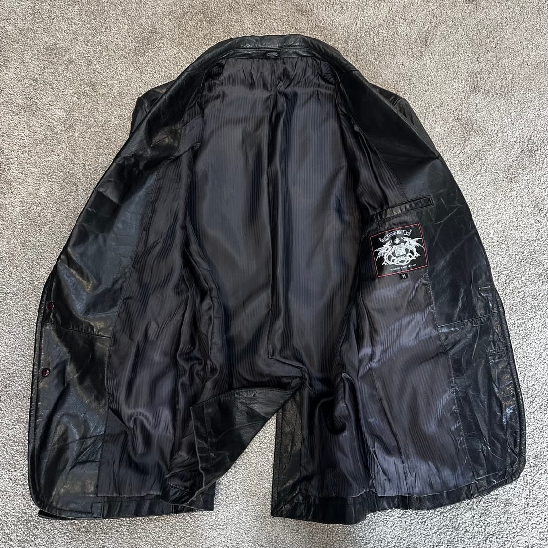 토네이도마트 블랙 소가죽 블레이저 자켓M 상품이미지3