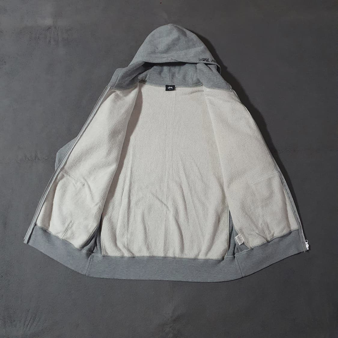 스투시 재팬 기모 빅로고 후드집업 XL 상품이미지7