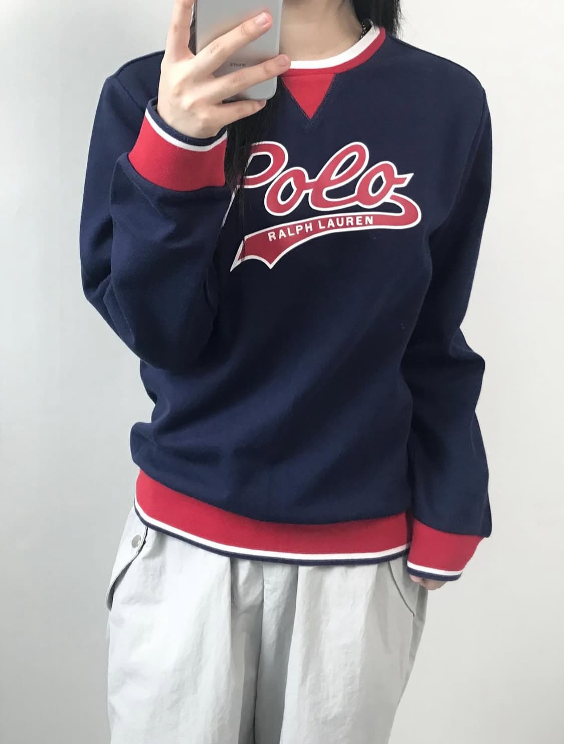 Polo by RalphLauren 폴로 보이즈 네이비 빅로고 맨투 맨 상품이미지6
