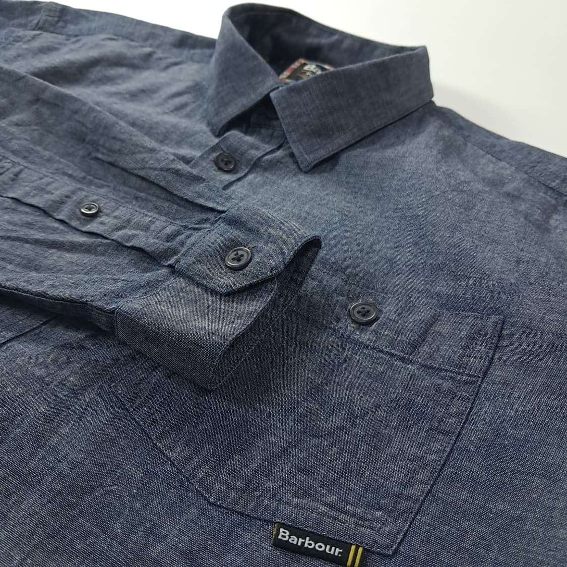 CK363 M 바버 페이즐리안감 샴브레이 셔츠 남방 상품이미지4