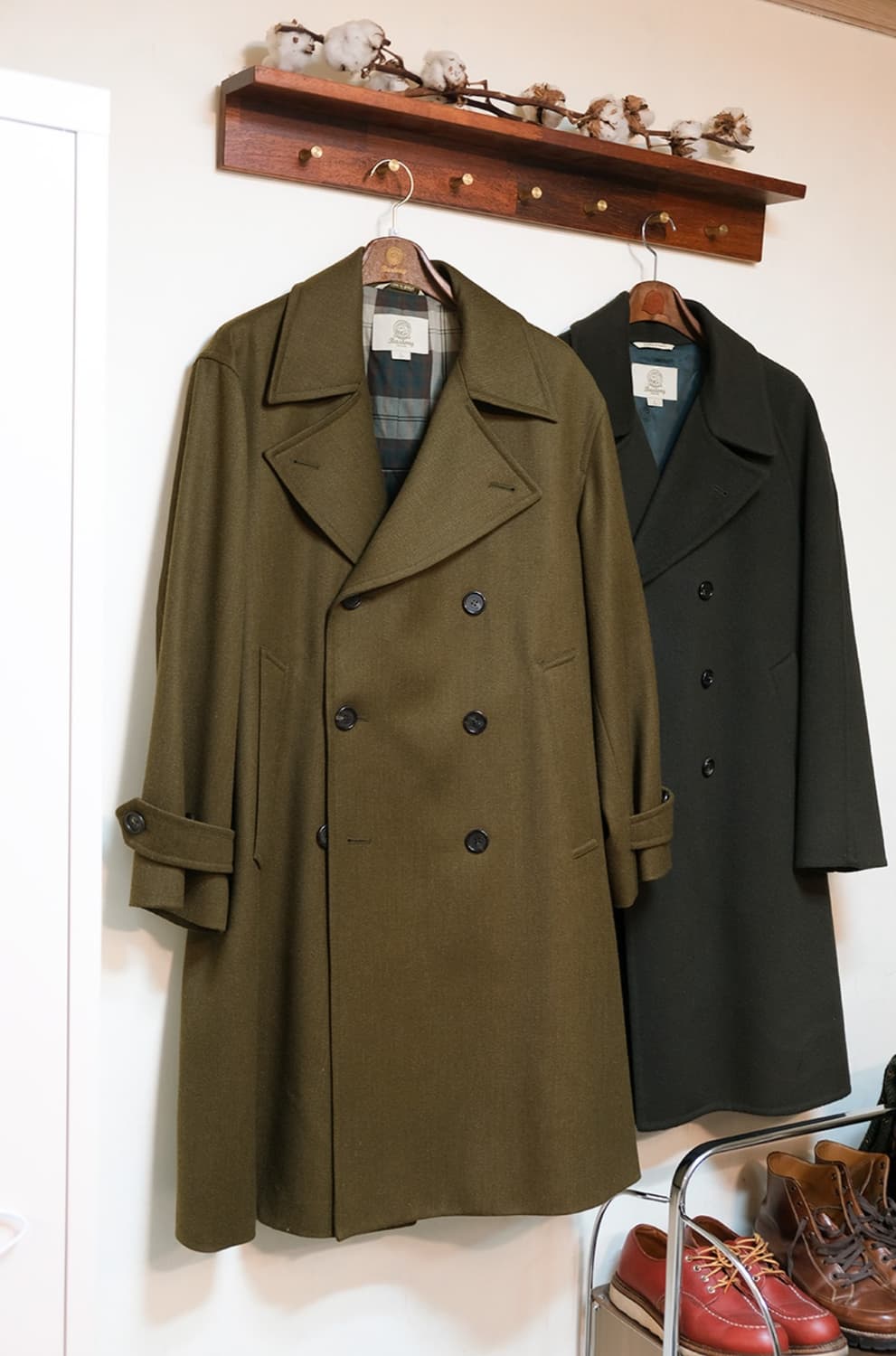 바스통 170 울 오피서 코트 카키 L 상품이미지3