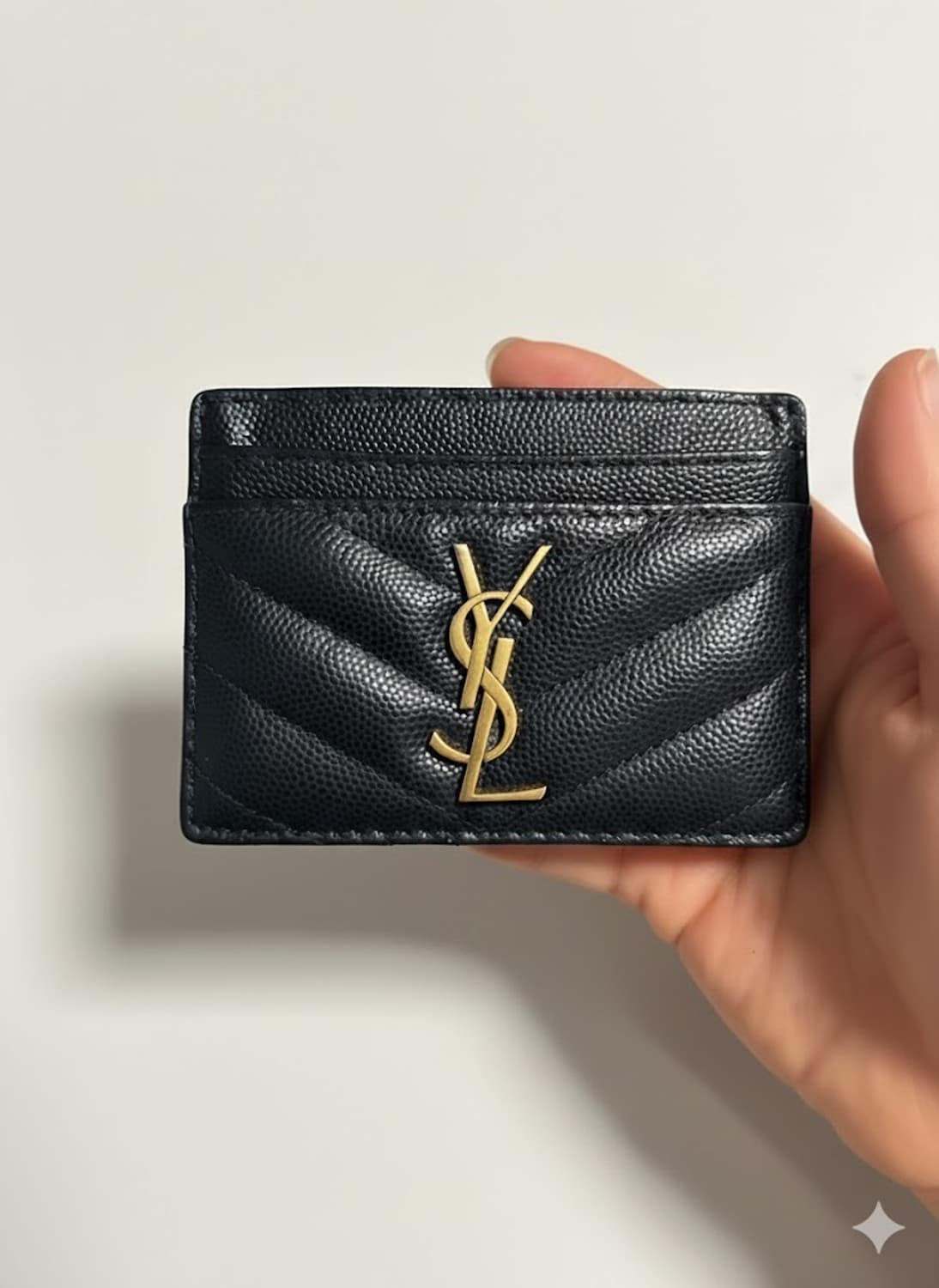 정품 YSL 생로랑 카드지갑 블랙 금장 / 상태좋음 상품이미지1