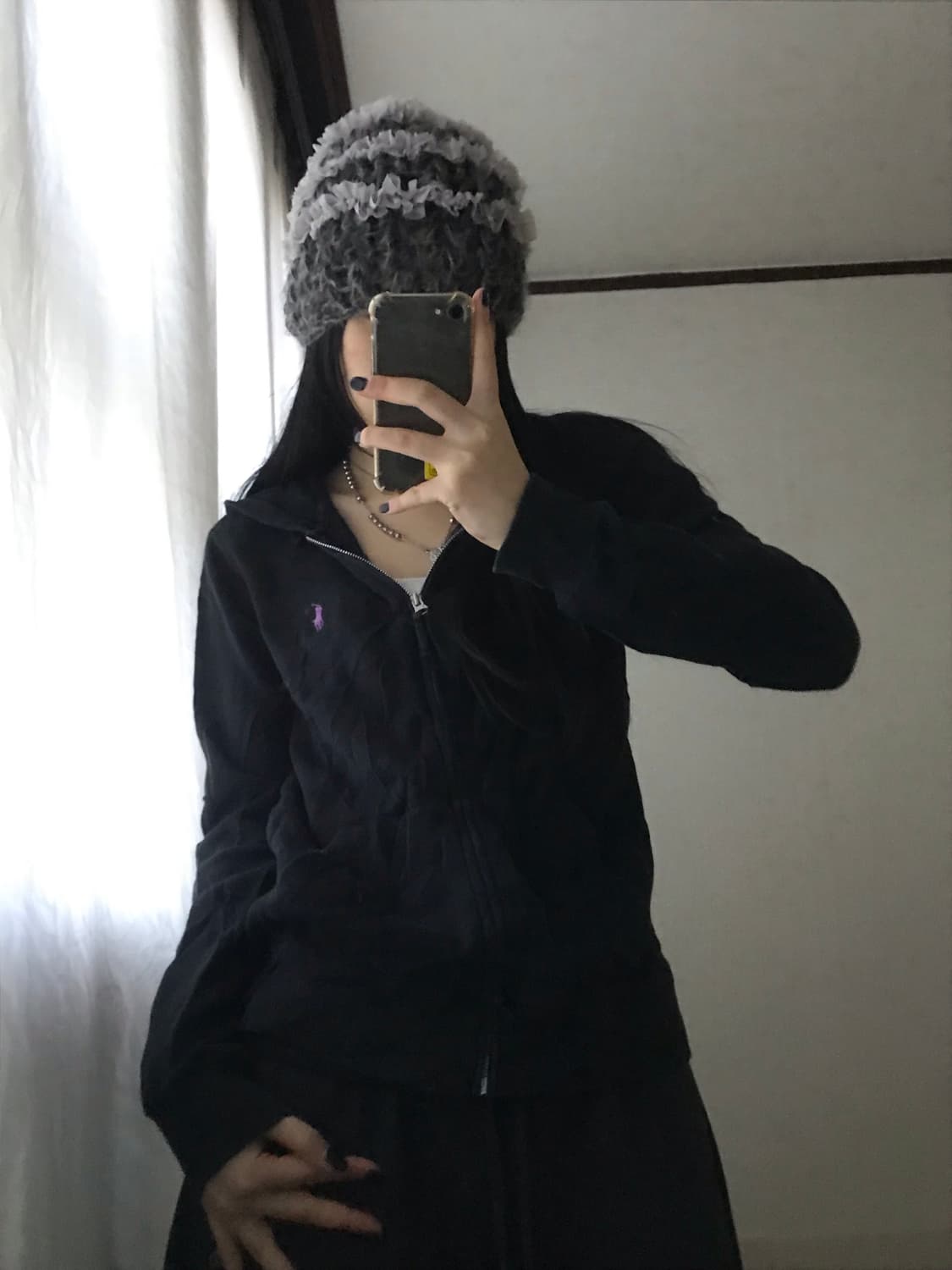 폴로 블랙 후드집업 상품이미지4