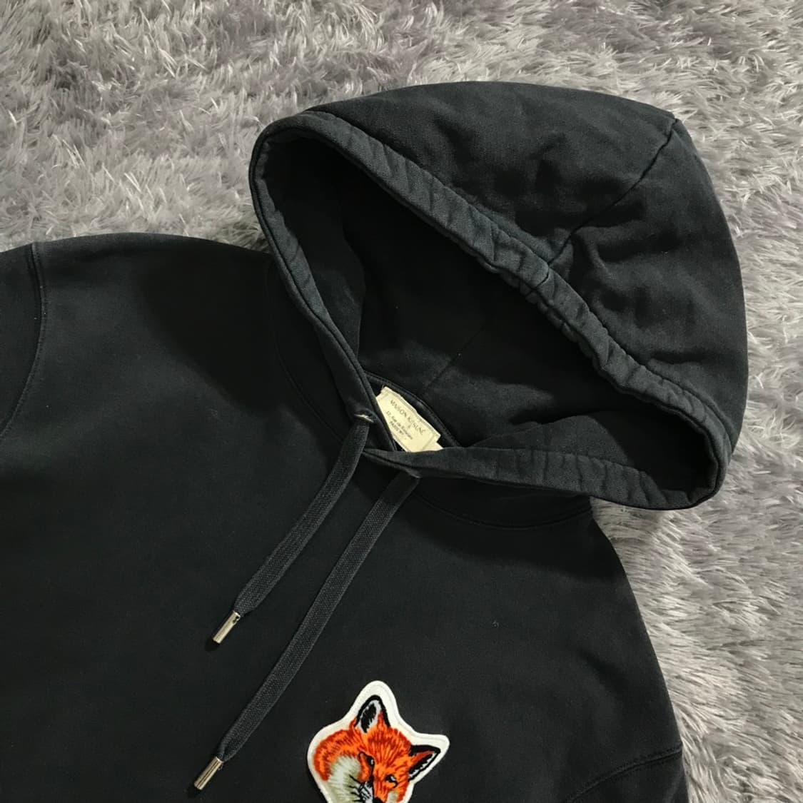 [[M, 공용] 메종키츠네 벨벳 폭스헤드 패치 후드티셔츠@164 상품이미지2