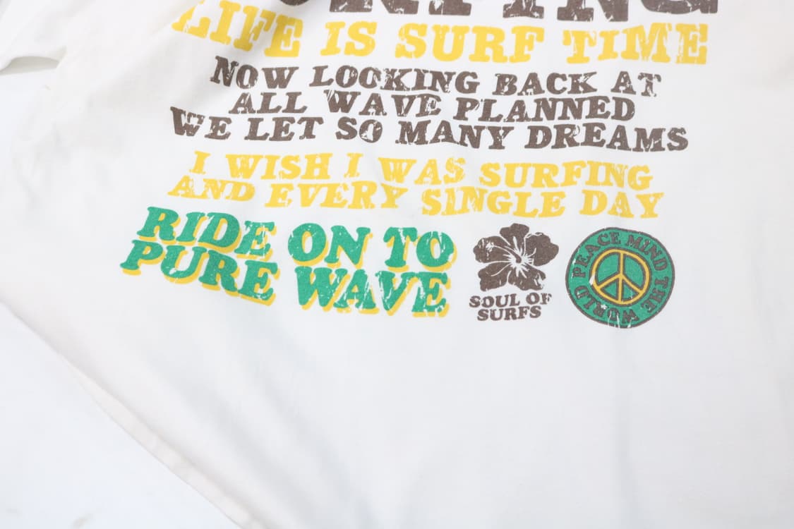 SOUL OF SURFS 빈티지 서핑 그래픽 롱슬리브 티셔츠 (XL) 상품이미지8