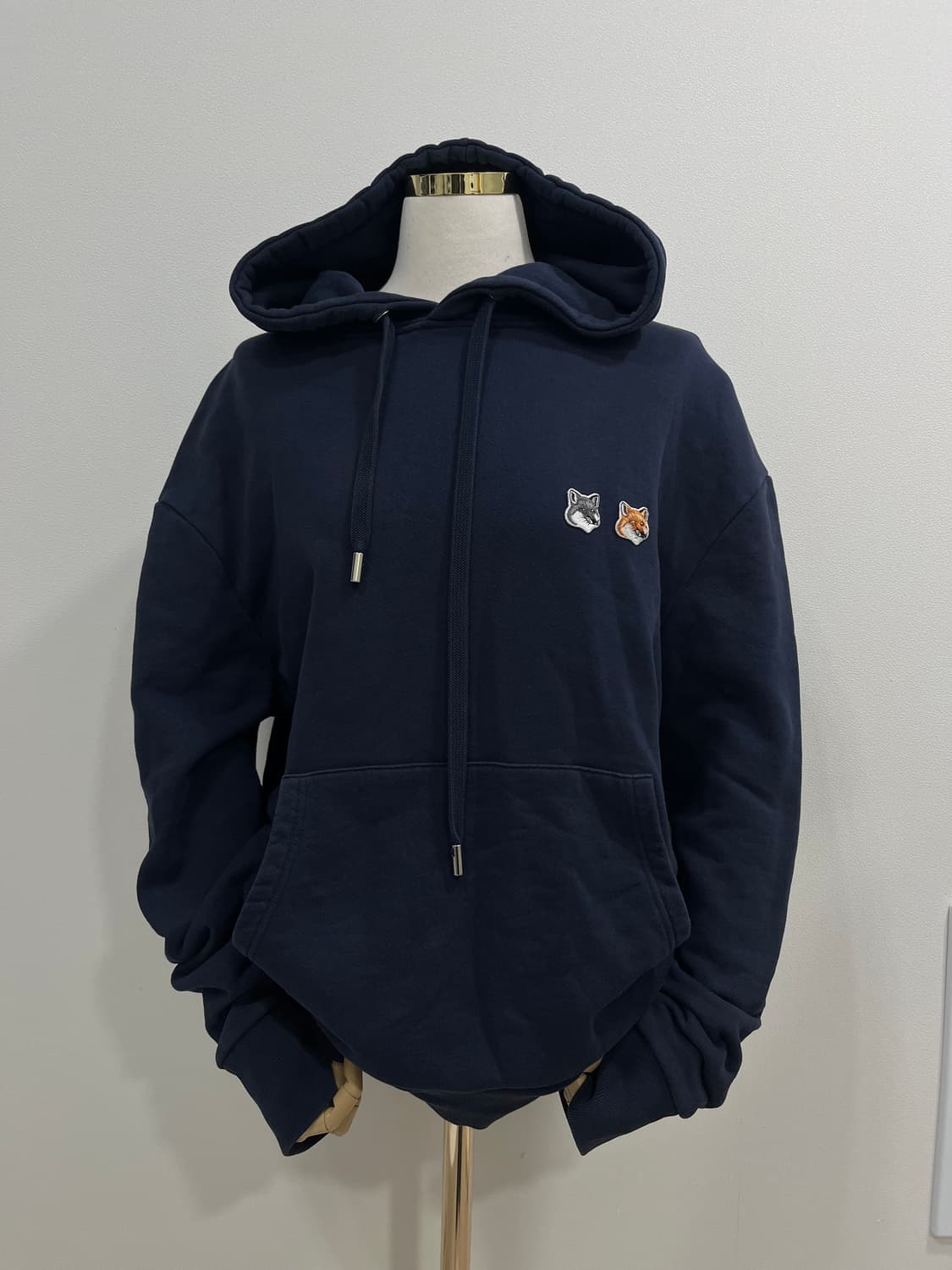 메종키츠네 더블폭스 후드 네이비 상품이미지1