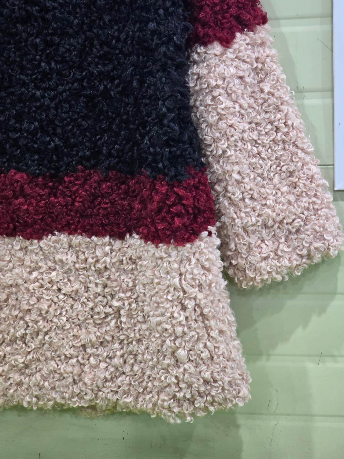 컬러 블록 퍼 코트 large 상품이미지10