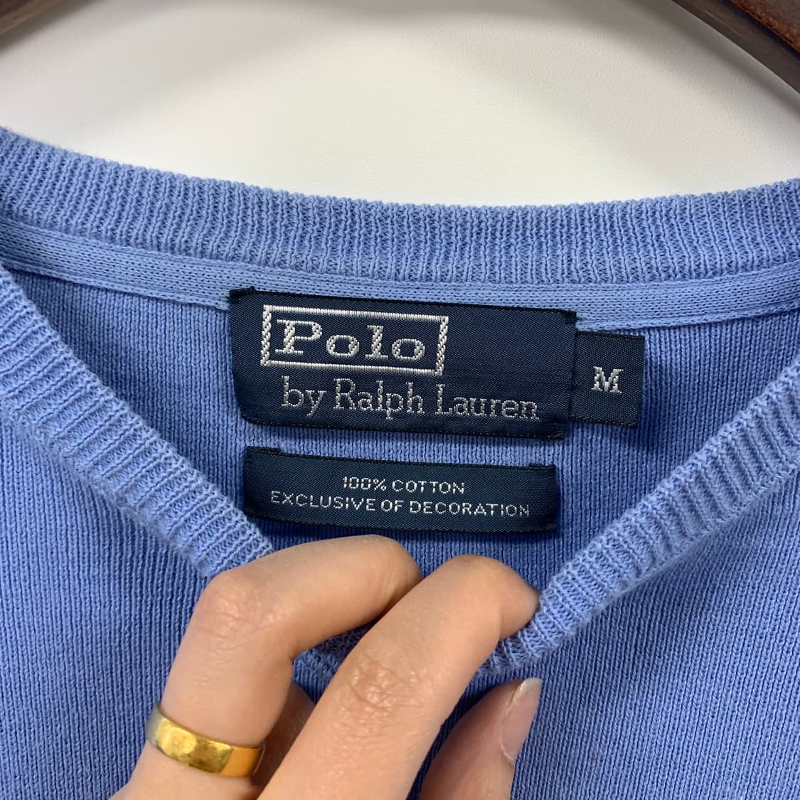 폴로 랄프로렌 피마코튼 브이넥 니트 상품이미지4