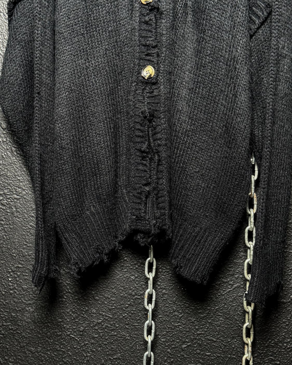 Distressed Knit Button Cardigan 상품이미지4