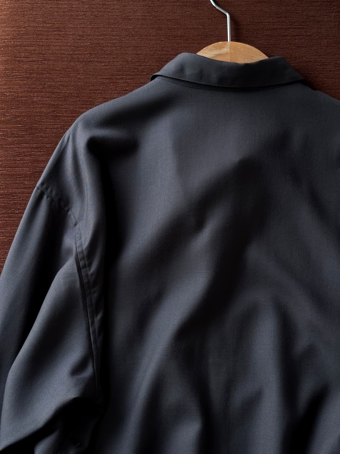 JPN made wool fabric design stitch shirt 상품이미지7