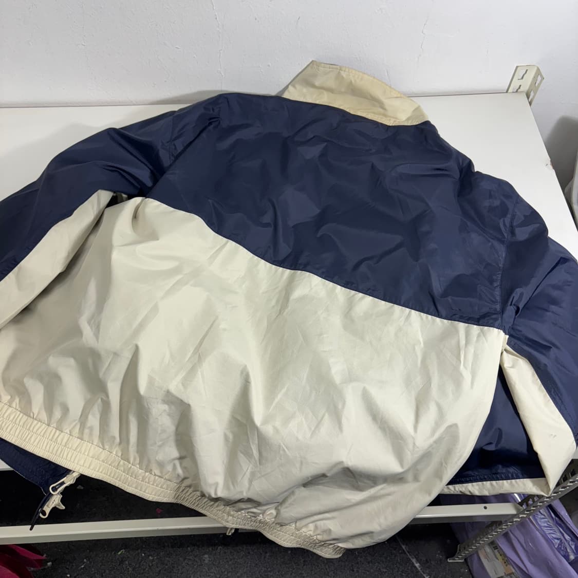 XL 커버낫 네이비 오버핏 기본로고 나일론 바막자켓 상품이미지5