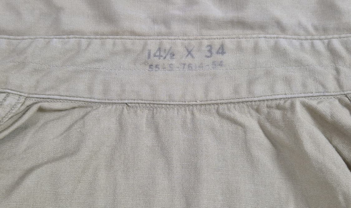 육군 구형 대통령 경호실 정복 전투복 상의 카키 반팔 셔츠 (XS) 상품이미지10