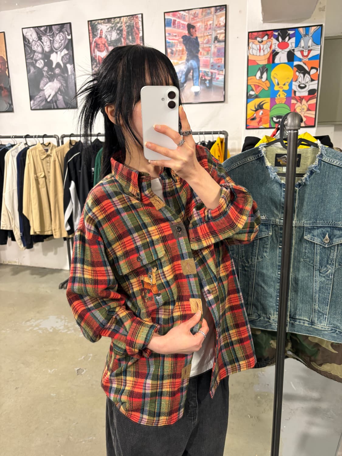 일제 빈티지 체크남방  상품이미지3