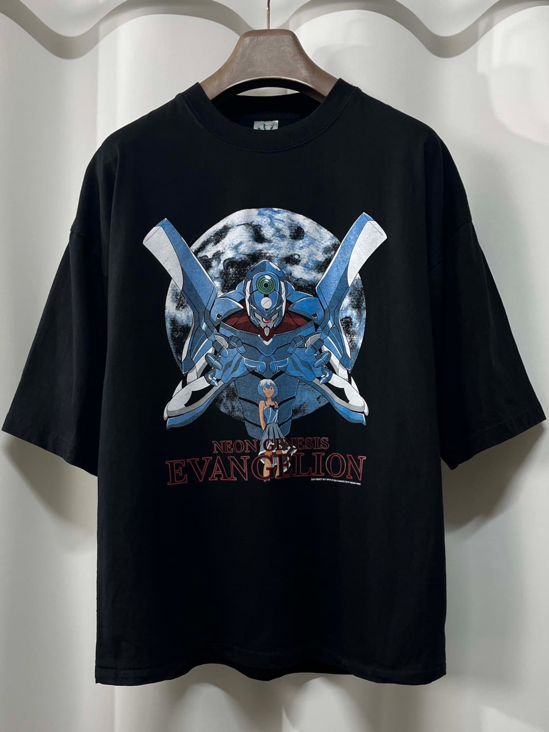 신세기 에반게리온 블루 제네시스 레이 0호기 풀문 부틀렉 애니 반팔티 상품이미지1