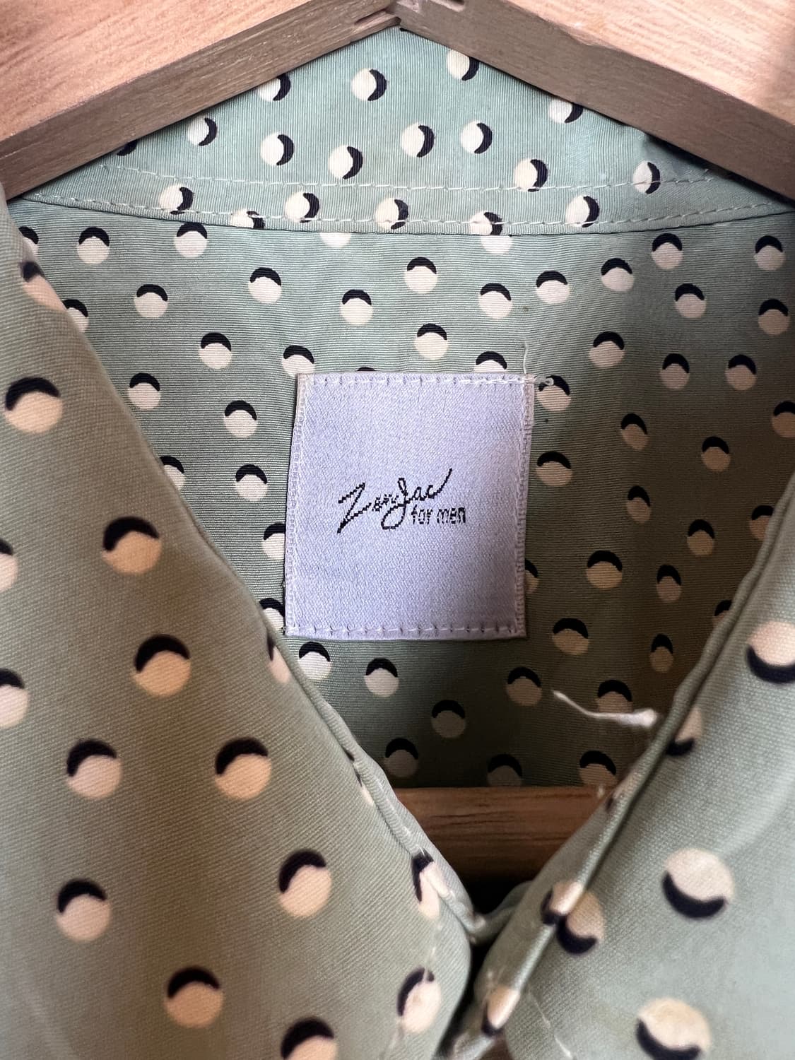 T200 Zany Jack 배색 도트 셔츠 OS 상품이미지3