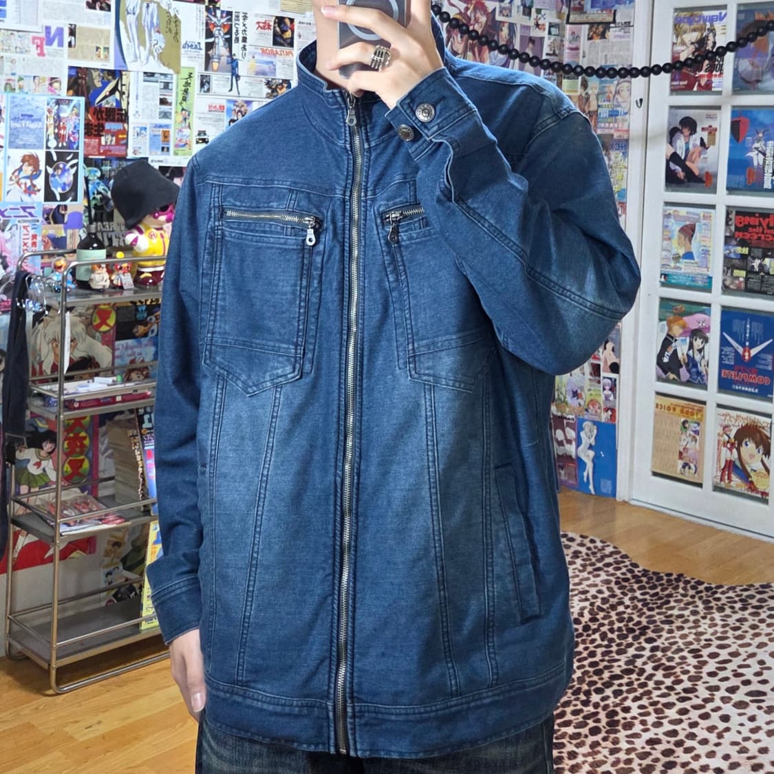 JPN 오버핏 지퍼 포켓 데님 자켓 상품이미지1
