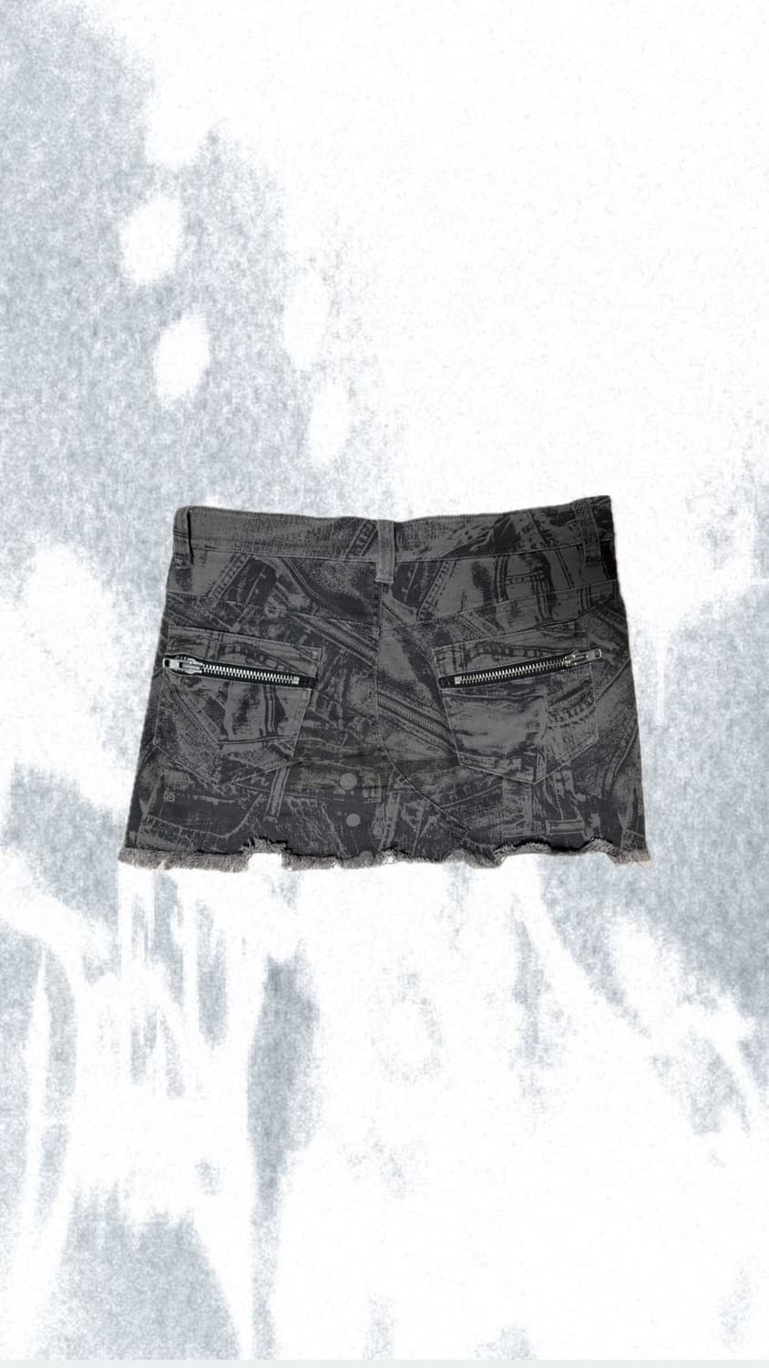 Punk Graphic Zip-Detail Mini Skirt 상품이미지2