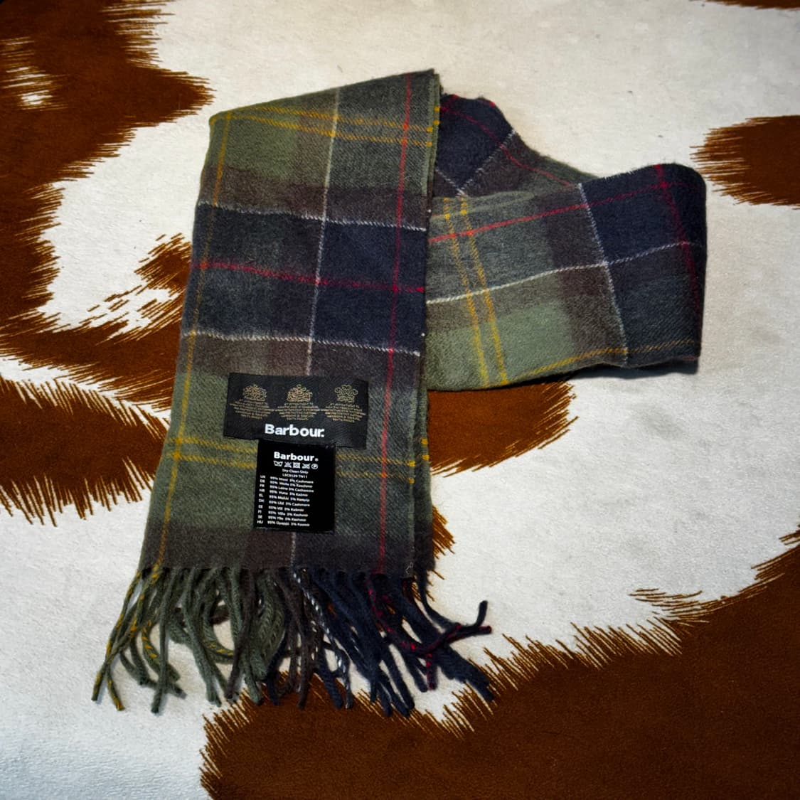 바버 캐시미어 머플러 타탄체크 (OS) 스카프 상품이미지3