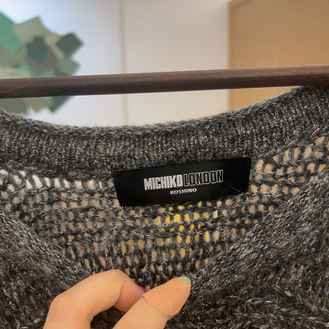 미치코 런던 보헤미안 프린지 래글런 태슬 디테일 니트 L C06519 상품이미지4