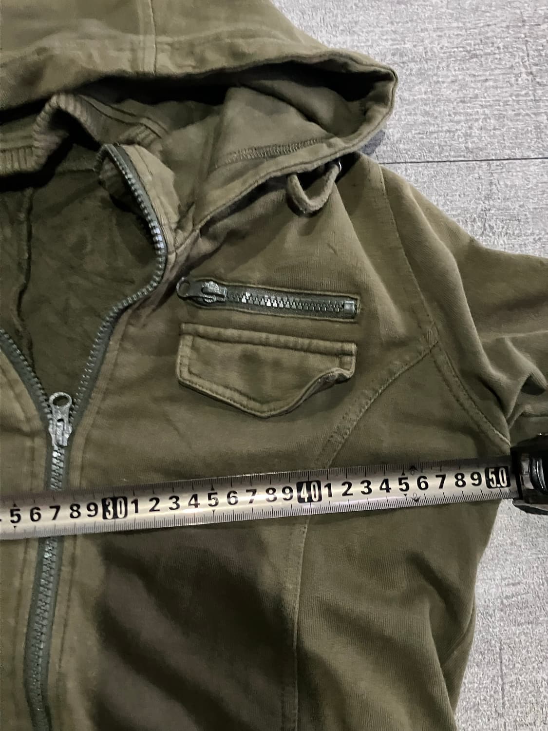 일본빈티지 핀터깔y2k 오리엔탈펑크 갸루 원포켓지퍼 사파리후드집업 상품이미지2