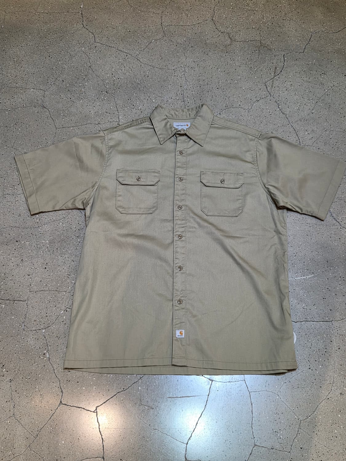 Carhartt 칼하트 베이지 포켓반팔셔츠 상품이미지4