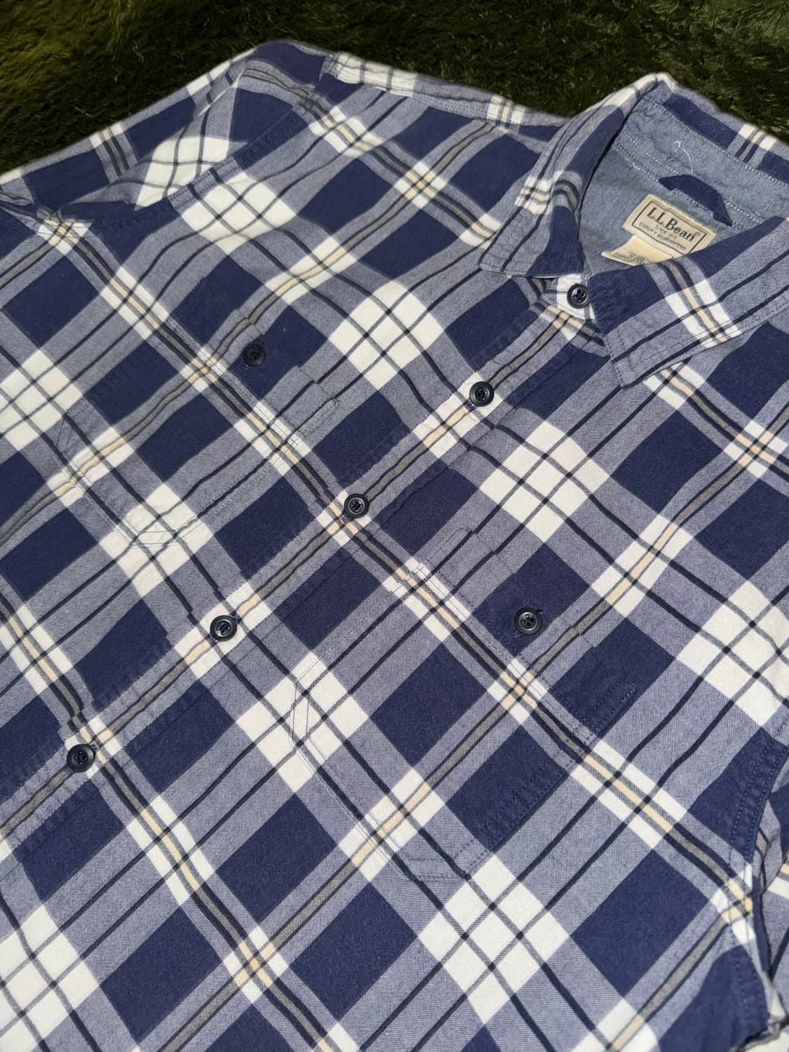 [M] L.L.Bean 엘엘빈 헤비 코튼 플레이드 체크 셔츠 상품이미지2