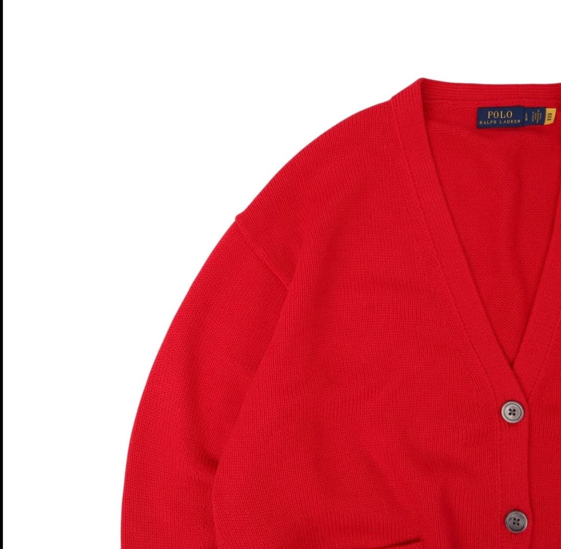 폴로 랄프로렌 신형 QR 니트 가디건 레드 상품이미지3