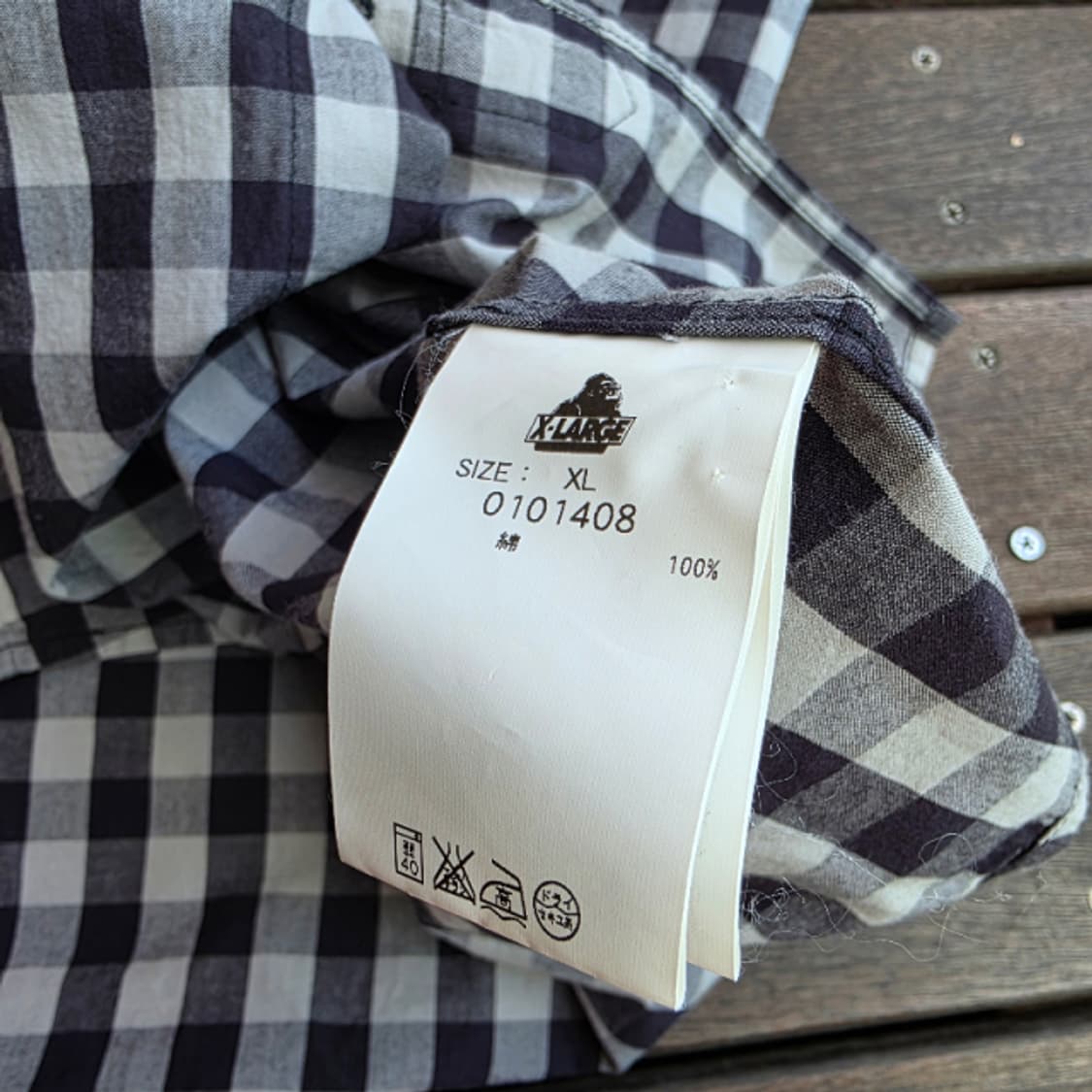 X-LARGE 7부 체크 셔츠(XL) 상품이미지8