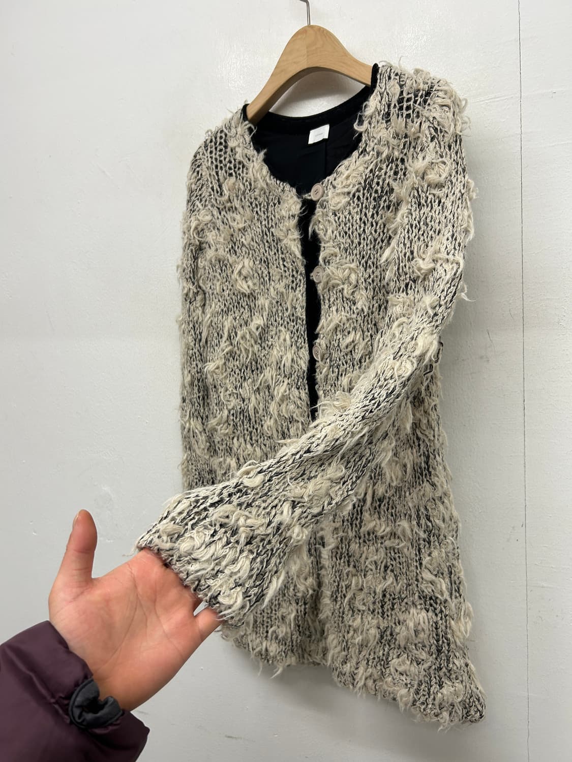 C.T.plage 헤어리 알파카 니트 가디건 상품이미지3