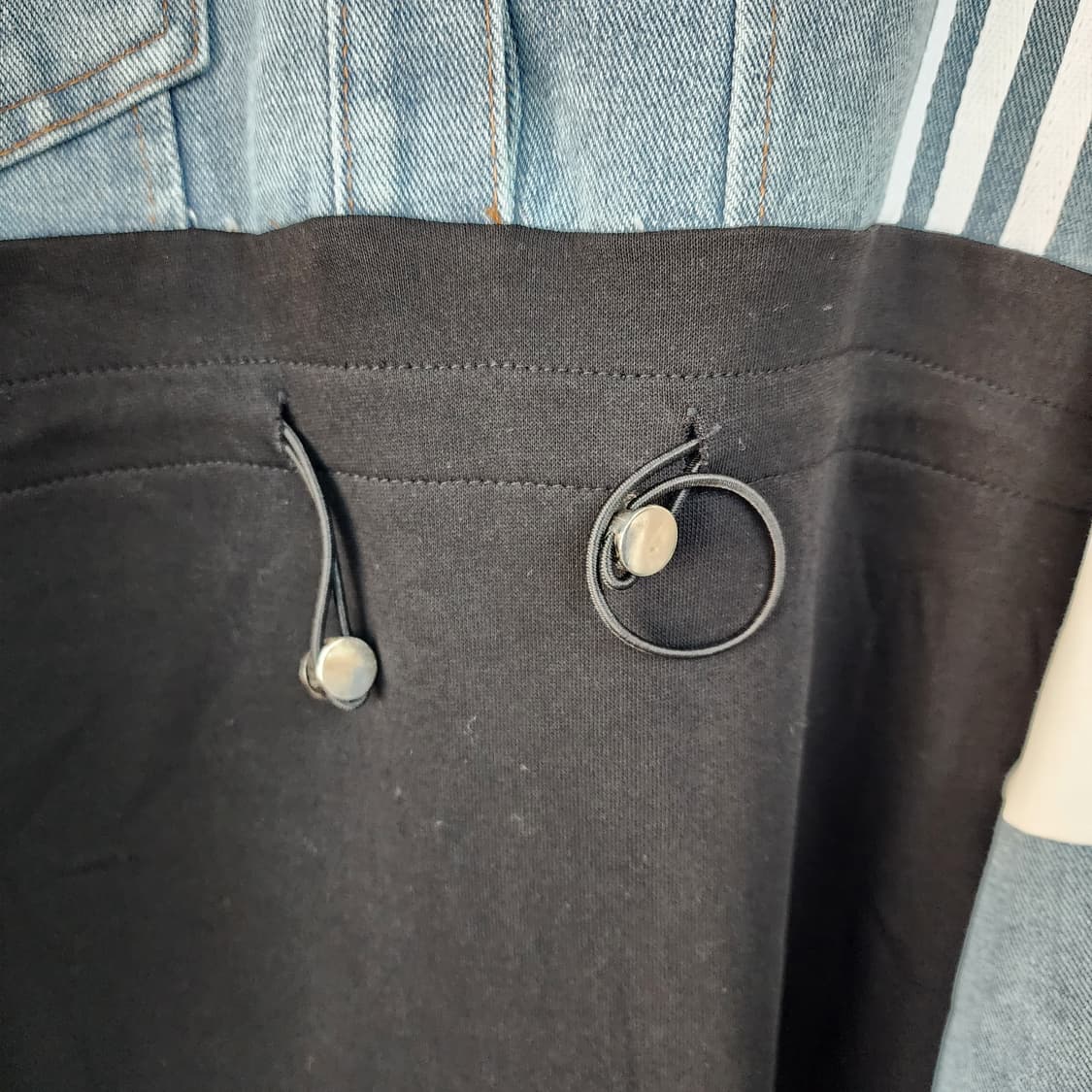 데님 배색 롱 원피스 상품이미지3